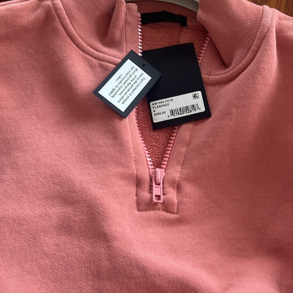 NWT $295 ATM Anthony Thomas Melillo French Terry Sweatshirt Size S M Half Zip - Picture 10 of 11